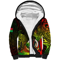 Personalised Vanuatu Sherpa Hoodie Reggae Polynesia Long God Yumi Stanap LT14 Unisex Reggae - Polynesian Pride