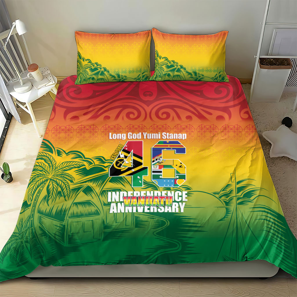 Vanuatu Indipendens Dei Bedding Set Yumi 46th Independence Anniversary