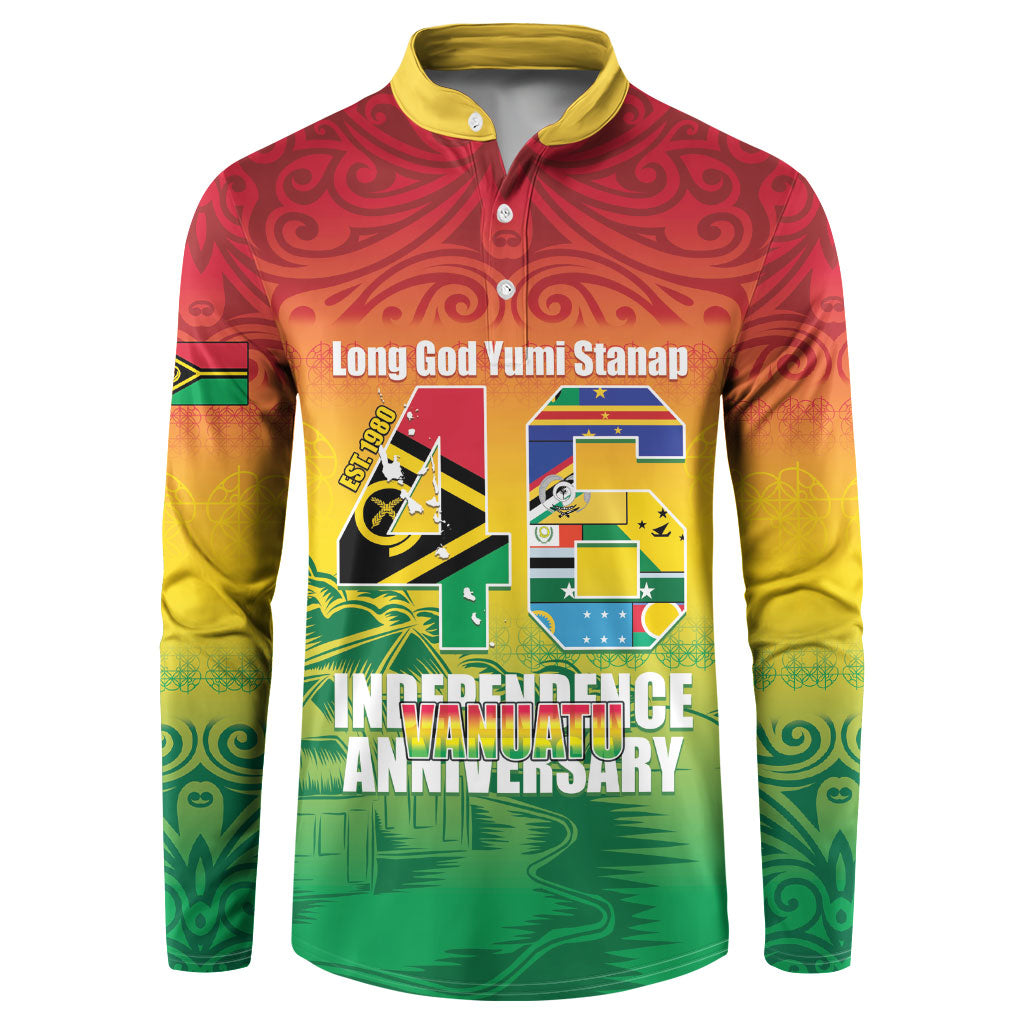 Vanuatu Indipendens Dei Button Sweatshirt Yumi 46th Independence Anniversary