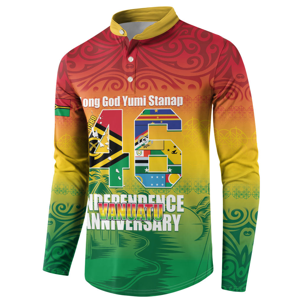 Vanuatu Indipendens Dei Button Sweatshirt Yumi 46th Independence Anniversary