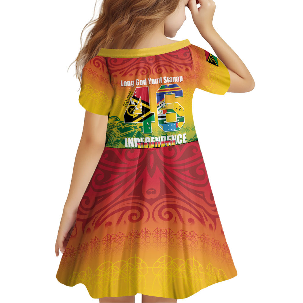 Vanuatu Indipendens Dei Family Matching Off Shoulder Short Dress and Hawaiian Shirt Yumi 46th Independence Anniversary LT14 - Polynesian Pride