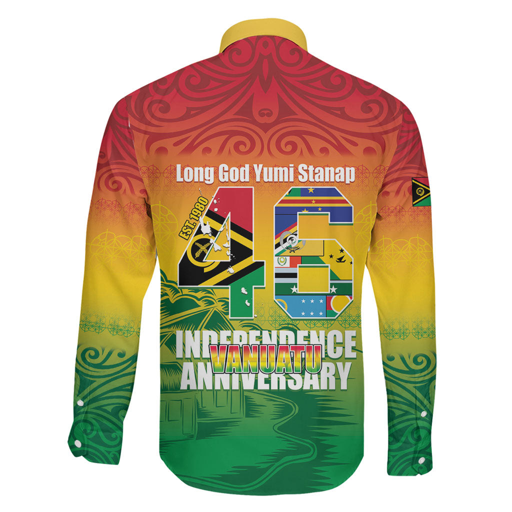 Vanuatu Indipendens Dei Family Matching Off Shoulder Short Dress and Hawaiian Shirt Yumi 46th Independence Anniversary LT14 - Polynesian Pride