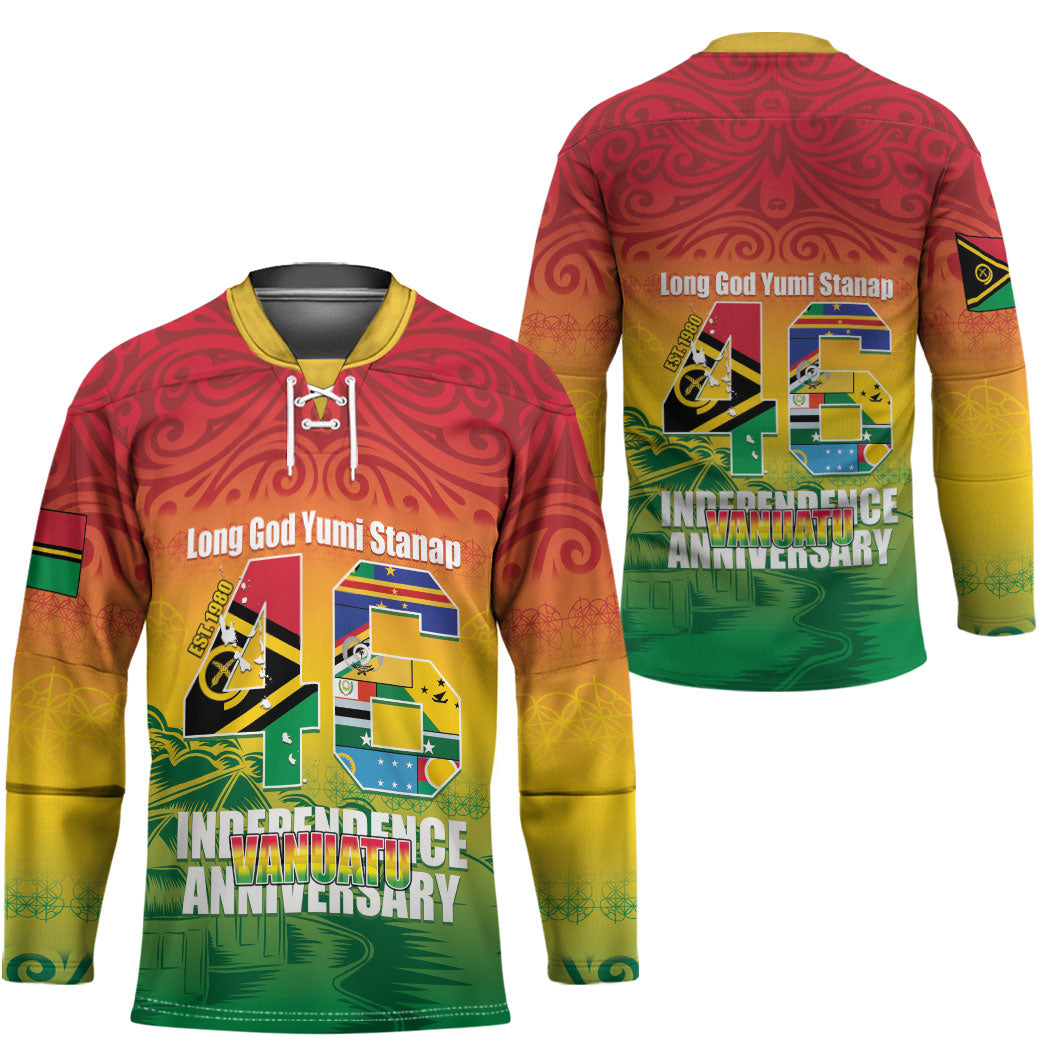 Vanuatu Indipendens Dei Hockey Jersey Yumi 46th Independence Anniversary LT14 - Polynesian Pride