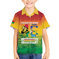 Vanuatu Indipendens Dei Kid Hawaiian Shirt Yumi 46th Independence Anniversary LT14 Kid Reggae - Polynesian Pride