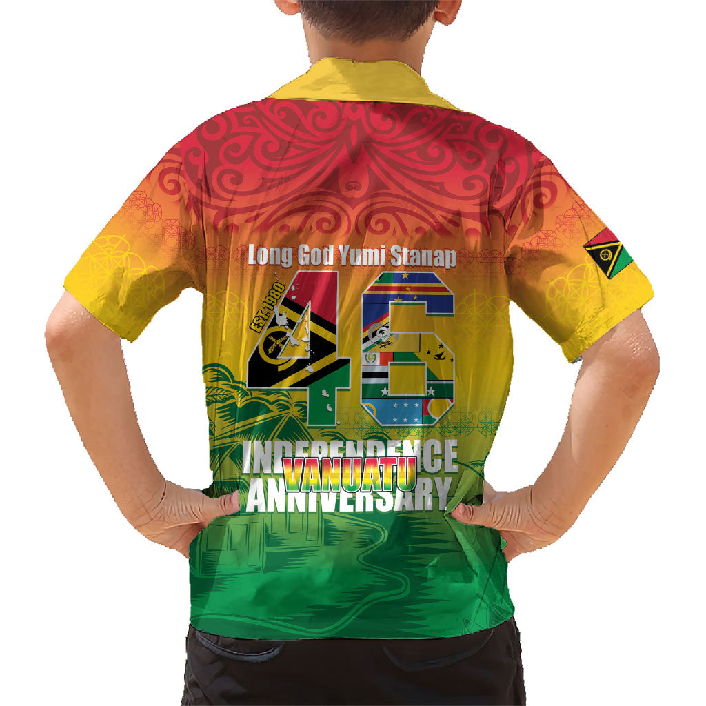 Vanuatu Indipendens Dei Kid Hawaiian Shirt Yumi 46th Independence Anniversary LT14 - Polynesian Pride