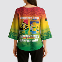 Vanuatu Indipendens Dei Kimono Sleeve Blouse Yumi 46th Independence Anniversary