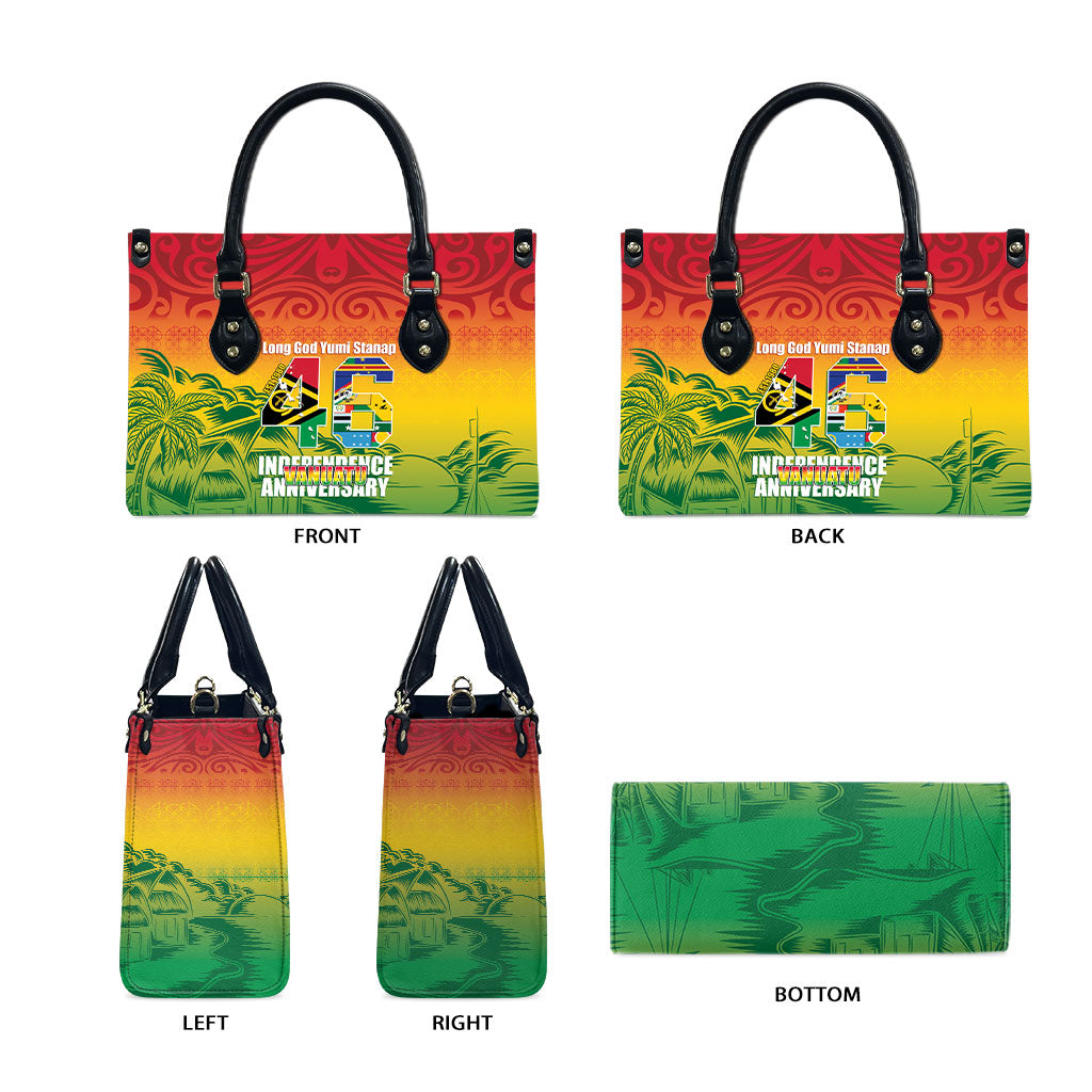 Vanuatu Indipendens Dei Leather Bag Yumi 46th Independence Anniversary