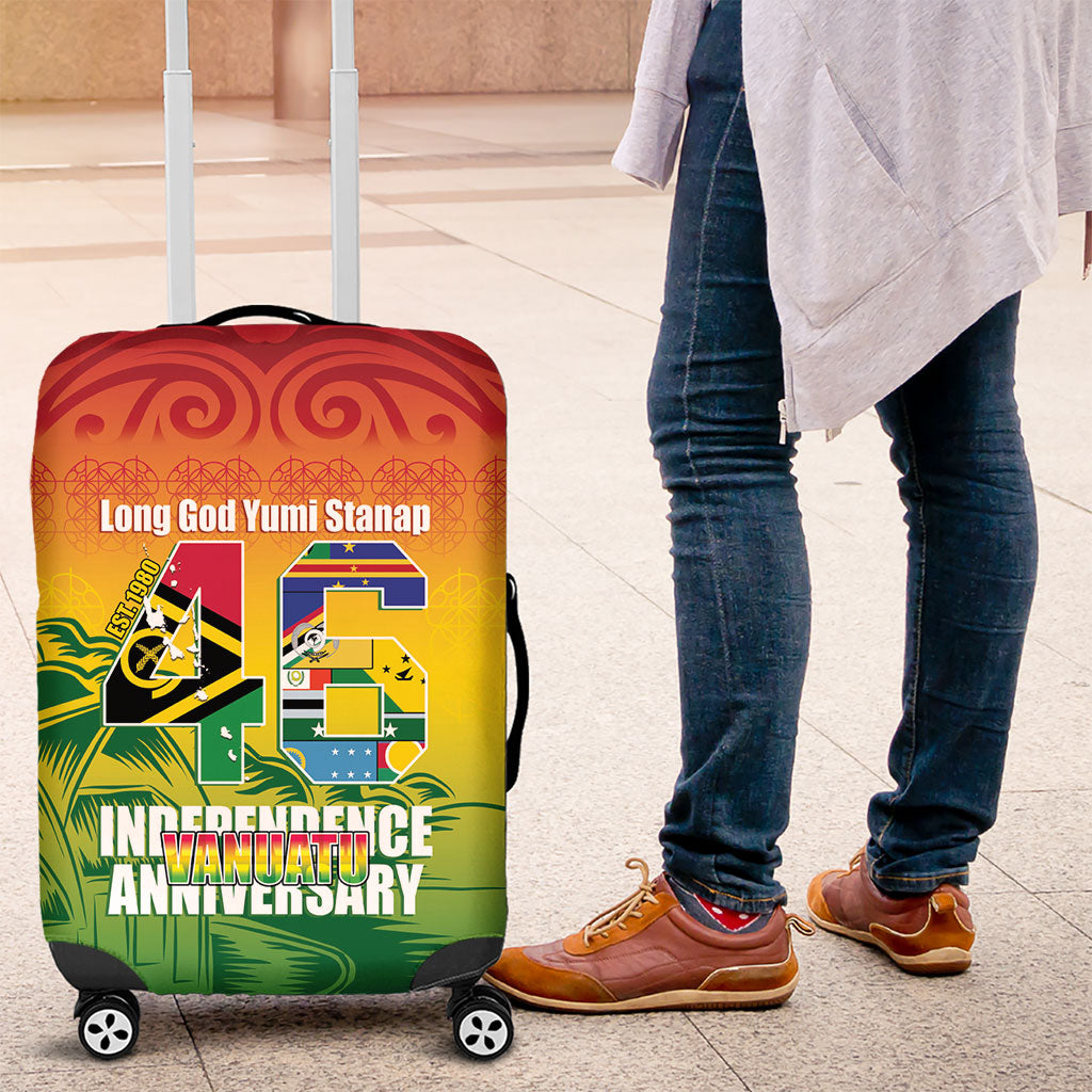 Vanuatu Indipendens Dei Luggage Cover Yumi 46th Independence Anniversary