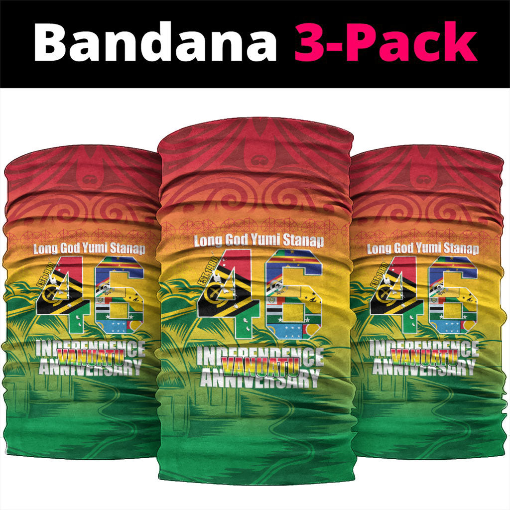 Vanuatu Indipendens Dei Neck Gaiter Yumi 46th Independence Anniversary