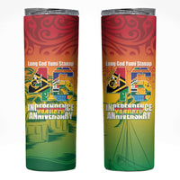 Vanuatu Indipendens Dei Skinny Tumbler Yumi 46th Independence Anniversary