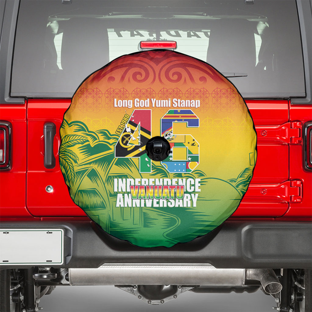 Vanuatu Indipendens Dei Spare Tire Cover Yumi 46th Independence Anniversary LT14 - Polynesian Pride