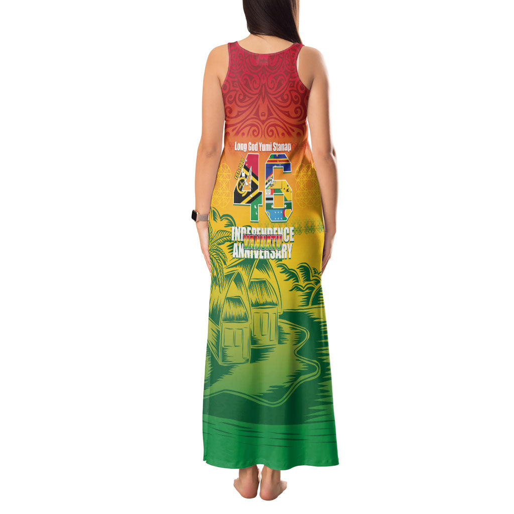 Vanuatu Indipendens Dei Tank Maxi Dress Yumi 46th Independence Anniversary LT14 - Polynesian Pride