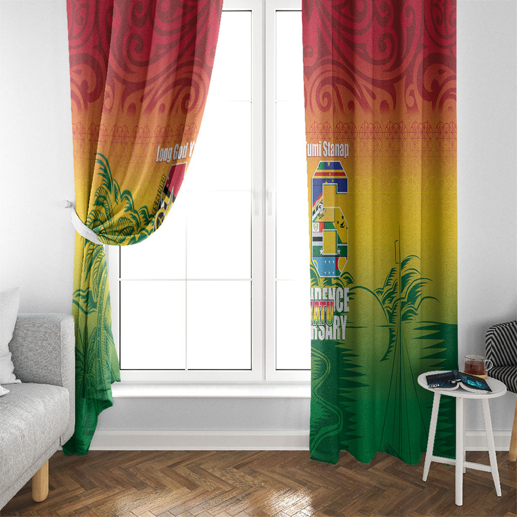 Vanuatu Indipendens Dei Window Curtain Yumi 46th Independence Anniversary