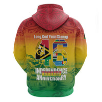 Vanuatu Indipendens Dei Zip Hoodie Yumi 46th Independence Anniversary