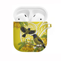 Bellbird New Zealand AirPods Case Korimako Kowhai Maori Pattern LT14 Yellow - Polynesian Pride