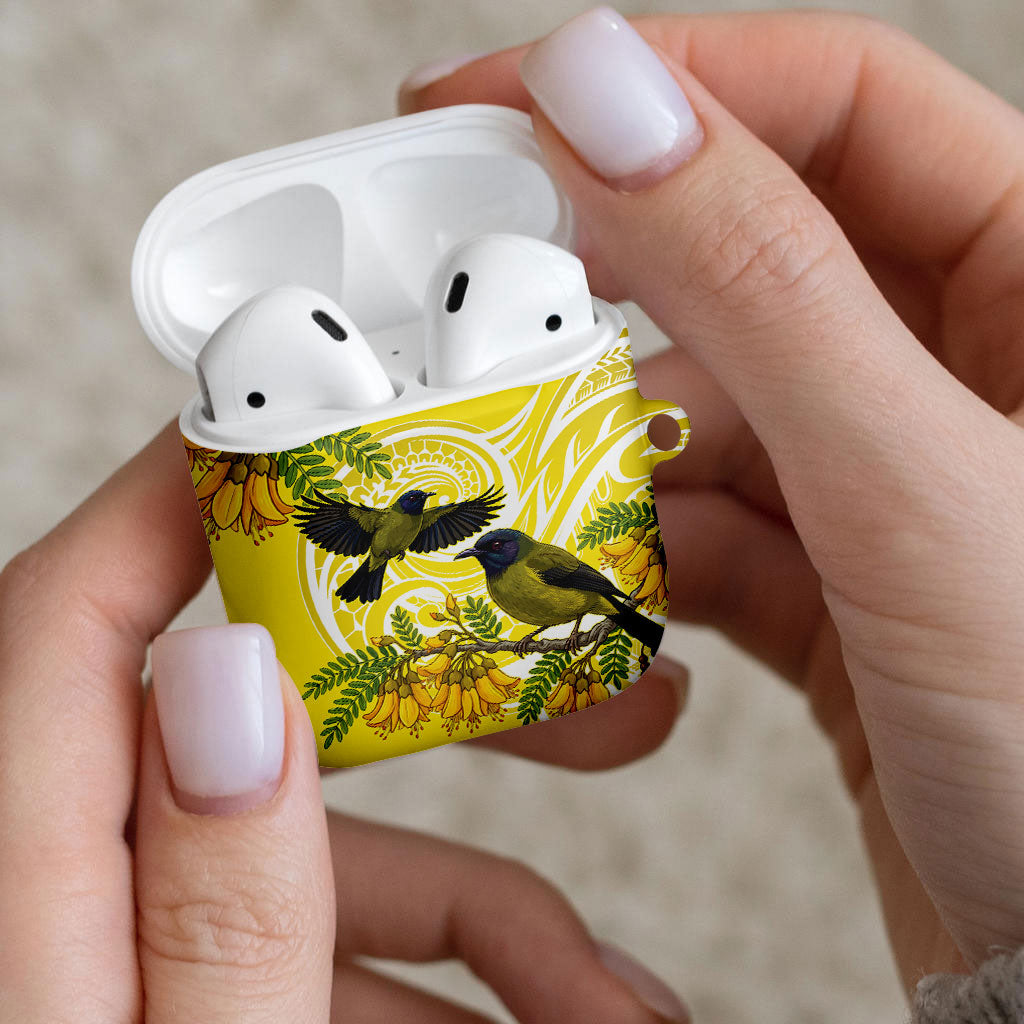 Bellbird New Zealand AirPods Case Korimako Kowhai Maori Pattern LT14 - Polynesian Pride