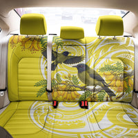 Bellbird New Zealand Back Car Seat Cover Korimako Kowhai Maori Pattern LT14 - Polynesian Pride