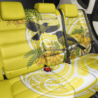 Bellbird New Zealand Back Car Seat Cover Korimako Kowhai Maori Pattern LT14 - Polynesian Pride