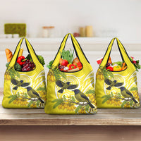 Bellbird New Zealand Grocery Bag Korimako Kowhai Maori Pattern