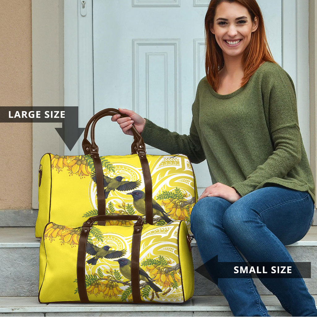 Bellbird New Zealand Travel Bag Korimako Kowhai Maori Pattern