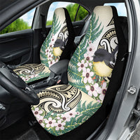 Endemic Tomtit New Zealand Car Seat Cover Miromiro Manuka Silver Fern Maori Pattern LT14 - Polynesian Pride