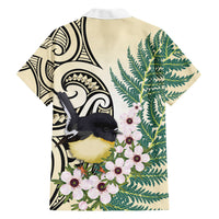 Endemic Tomtit New Zealand Family Matching Mermaid Dress and Hawaiian Shirt Miromiro Manuka Silver Fern Maori Pattern