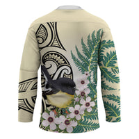 Endemic Tomtit New Zealand Hockey Jersey Miromiro Manuka Silver Fern Maori Pattern LT14 - Polynesian Pride