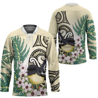 Endemic Tomtit New Zealand Hockey Jersey Miromiro Manuka Silver Fern Maori Pattern LT14 - Polynesian Pride