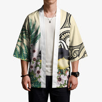 Endemic Tomtit New Zealand Kimono Miromiro Manuka Silver Fern Maori Pattern