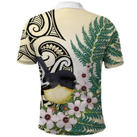 Endemic Tomtit New Zealand Polo Shirt Miromiro Manuka Silver Fern Maori Pattern LT14 - Polynesian Pride