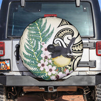 Endemic Tomtit New Zealand Spare Tire Cover Miromiro Manuka Silver Fern Maori Pattern