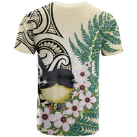 Endemic Tomtit New Zealand T Shirt Miromiro Manuka Silver Fern Maori Pattern LT14 - Polynesian Pride