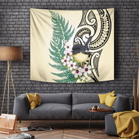 Endemic Tomtit New Zealand Tapestry Miromiro Manuka Silver Fern Maori Pattern