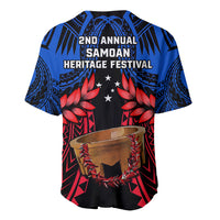 Samoa Baseball Jersey Heritage Festival Samoan Tattoo With Ula Fala Kava Bowl LT14 - Polynesian Pride