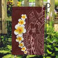Oxblood Tropical Plumeria With Galaxy Polynesian Art Garden Flag LT14 Garden Flag Oxblood - Polynesian Pride