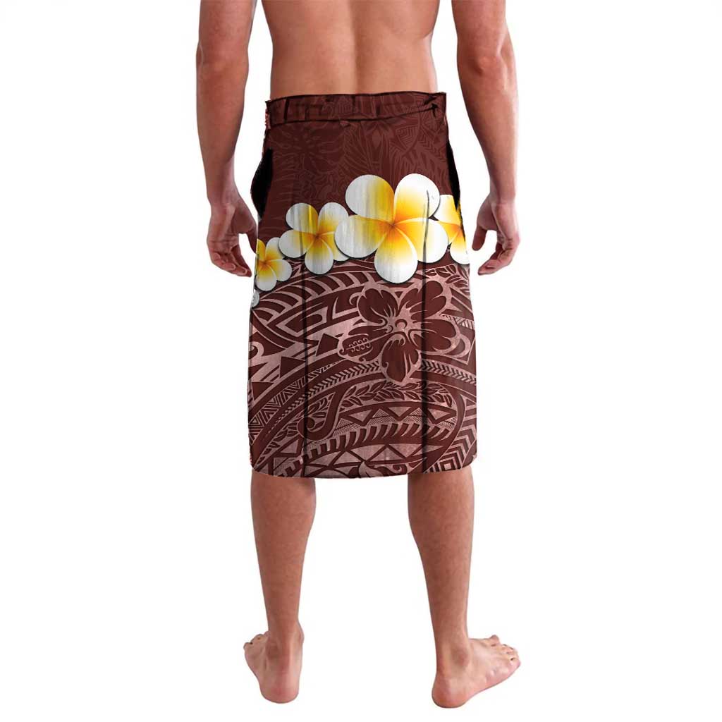 Oxblood Tropical Plumeria With Galaxy Polynesian Art Lavalava
