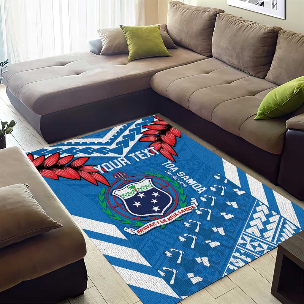 Custom Toa Samoa Rugby Area Rug Samoan Siva Tau Uso Aso Uma LT14 - Polynesian Pride