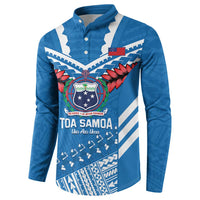 Custom Toa Samoa Rugby Button Sweatshirt Samoan Siva Tau Uso Aso Uma