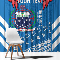 Custom Toa Samoa Rugby Window Curtain Samoan Siva Tau Uso Aso Uma