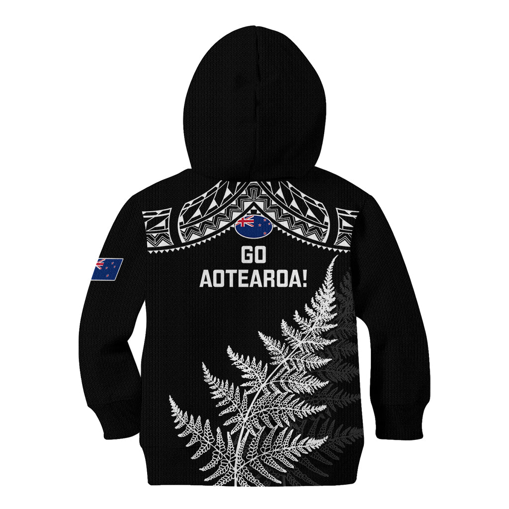 New Zealand Silver Fern Rugby Kid Hoodie Go All Black 2023 World Cup LT14 - Polynesian Pride