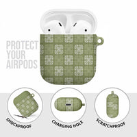 Vesuvian Green Palaka Quilt Hawaii AirPods Case Traditional Hawaii-plaid Pattern - Polynesian Pride