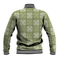 Vesuvian Green Palaka Quilt Hawaii Baseball Jacket Traditional Hawaii-plaid Pattern - Polynesian Pride
