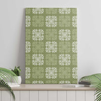Vesuvian Green Palaka Quilt Hawaii Canvas Wall Art Traditional Hawaii-plaid Pattern - Polynesian Pride