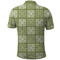 Vesuvian Green Palaka Quilt Hawaii Polo Shirt Traditional Hawaii-plaid Pattern - Polynesian Pride