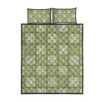 Vesuvian Green Palaka Quilt Hawaii Quilt Bed Set Traditional Hawaii-plaid Pattern - Polynesian Pride