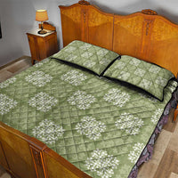 Vesuvian Green Palaka Quilt Hawaii Quilt Bed Set Traditional Hawaii-plaid Pattern - Polynesian Pride