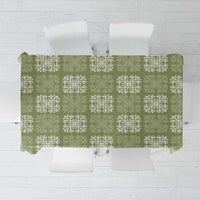 Vesuvian Green Palaka Quilt Hawaii Tablecloth Traditional Hawaii-plaid Pattern - Polynesian Pride