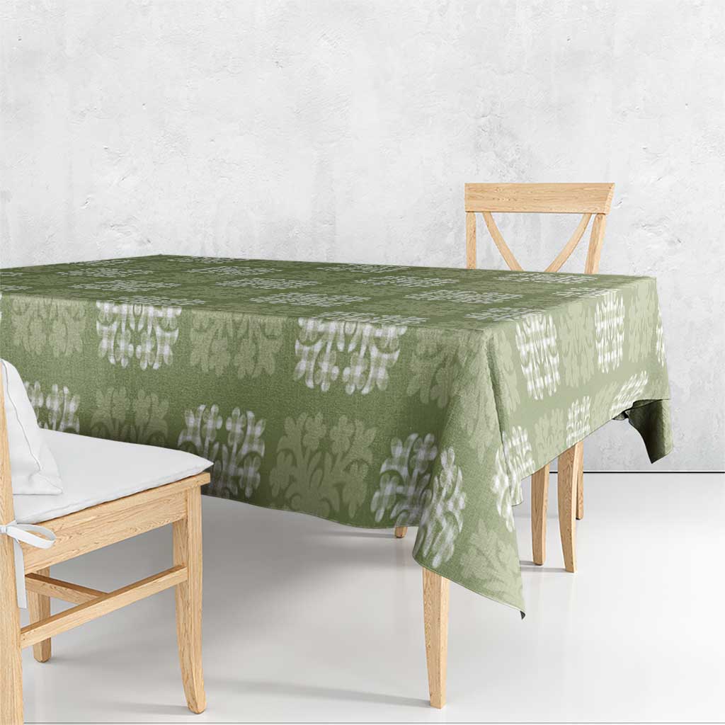 Vesuvian Green Palaka Quilt Hawaii Tablecloth Traditional Hawaii-plaid Pattern - Polynesian Pride