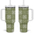 Vesuvian Green Palaka Quilt Hawaii Tumbler With Handle Traditional Hawaii-plaid Pattern - Polynesian Pride