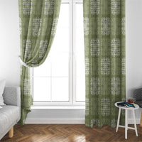 Vesuvian Green Palaka Quilt Hawaii Window Curtain Traditional Hawaii-plaid Pattern - Polynesian Pride